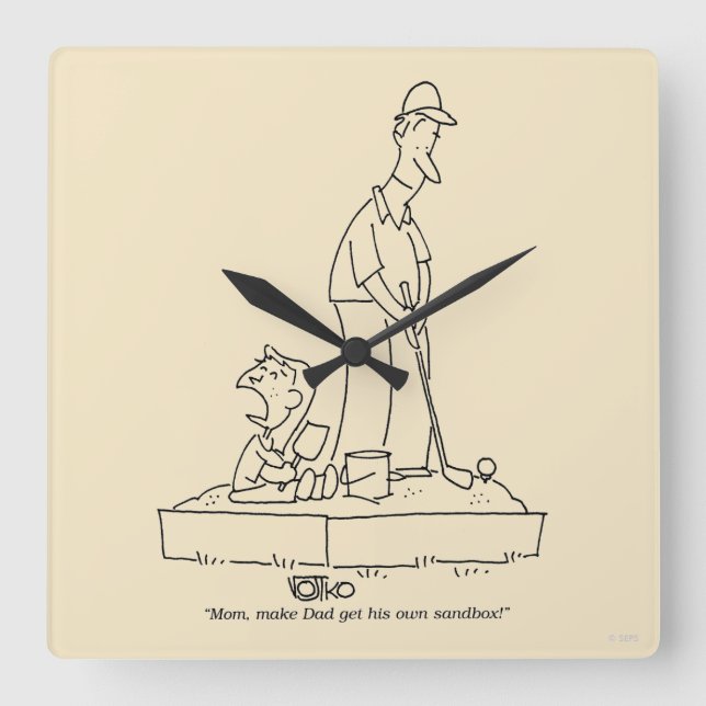 Horloge Carrée Bac à sable (Recto)