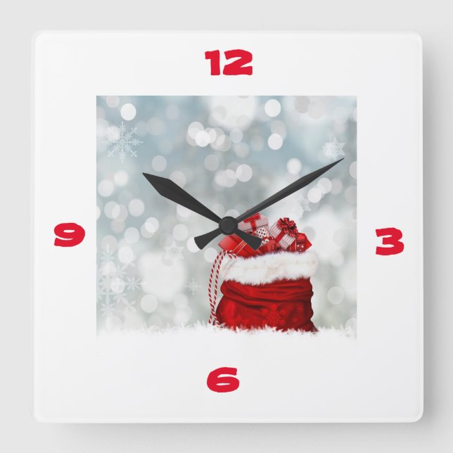 HORLOGE CARRÉE **BAG PÈRE NOËL** FERMER (Recto)