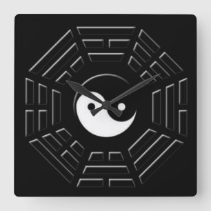 Horloge Carrée Bagua