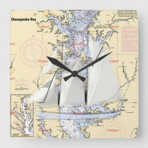 Horloge Carrée Baie clock