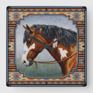 Horloge Carrée Baie Pinto War Horse Design Sud-Ouest