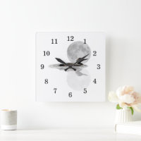 Baignades De Loon Dans L'Horloge Mur Lune