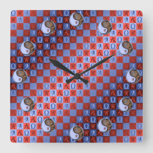 Horloge Carrée Balance & Tigre de Terre