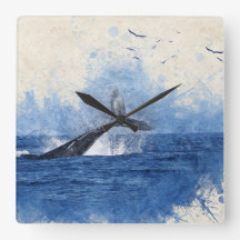 Baleines en Oiseaux de mer à distance Décor Cadeau