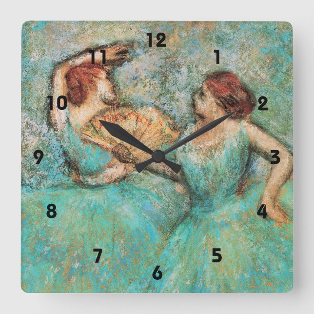 Horloge Carrée Ballerine par Degas (Recto)