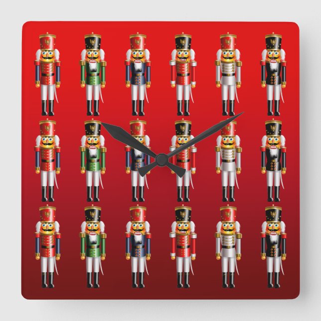 Horloge Carrée Ballet de Noël de casse-noix (Recto)
