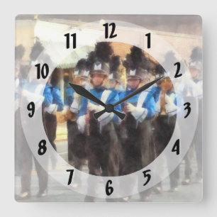 Horloge Carrée Bande de Marquage