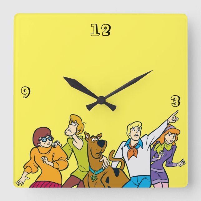 Horloge Carrée Bande entière 13 Mystery Inc (Recto)