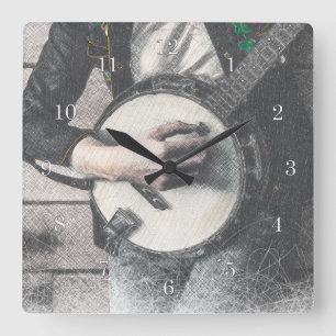 Horloge Carrée Banjo Wall