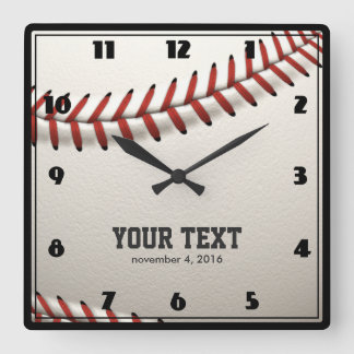 Horloge Carrée Baseball