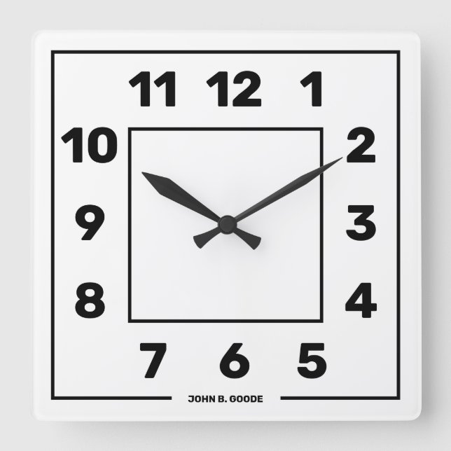 Horloge Carrée Basic White (Recto)