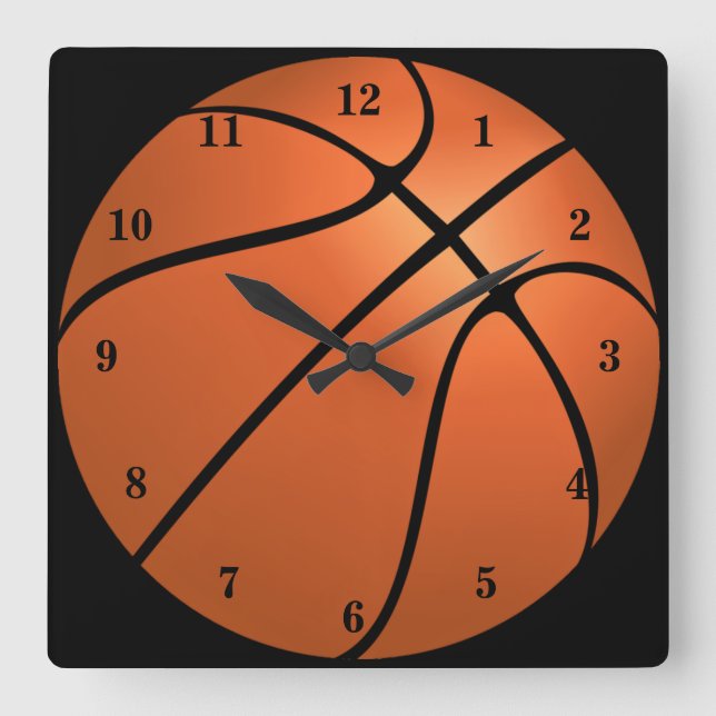 Horloge Carrée Basket-ball - Sport (Recto)