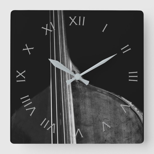 Horloge Carrée Bass 5 Grey chiffres romains wca (Recto)