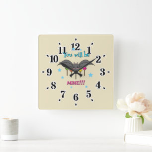 Horloge Carrée Bat Craving Lollipops