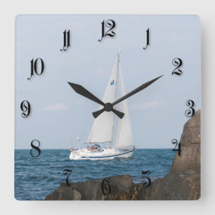 Horloge Carrée Bateau