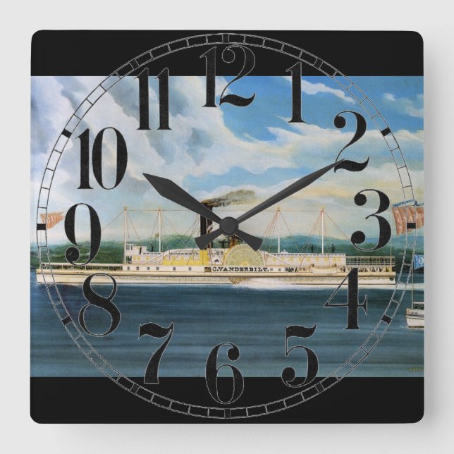 Horloge Carrée Bateau à vapeur Vanderbilt 1847 (Recto)
