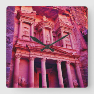 Horloge Carrée Bâtiment Petra Treasury 