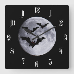 Horloge Carrée Bats