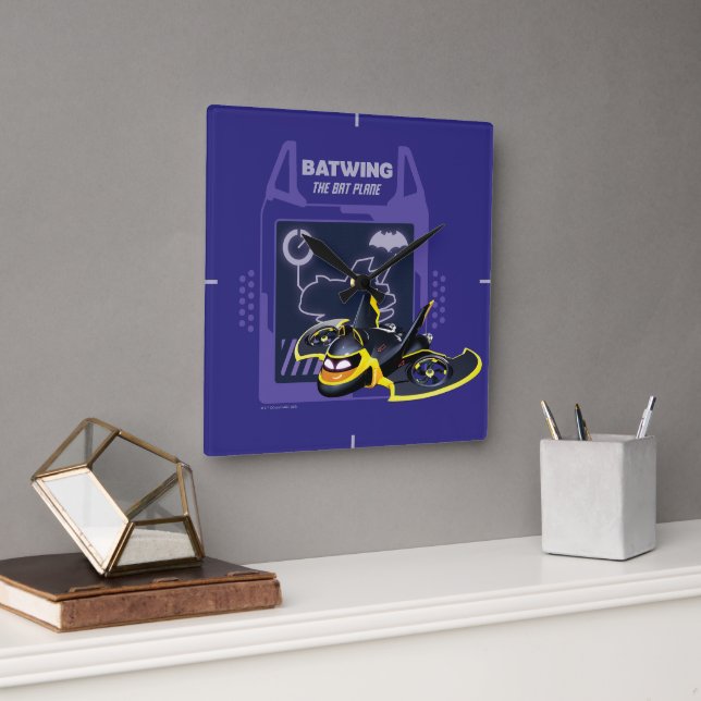 Horloge Carrée Batwheel™ Batwing - Plan De Batterie (Bureau)