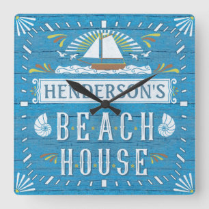 Horloge Carrée Beach House