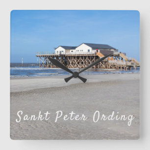 Horloge Carrée Beach House sur pilotis St Peter Ording