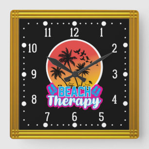 Horloge Carrée Beach Therapy-18920