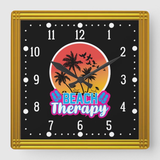 Horloge Carrée Beach Therapy-18920 (Recto)