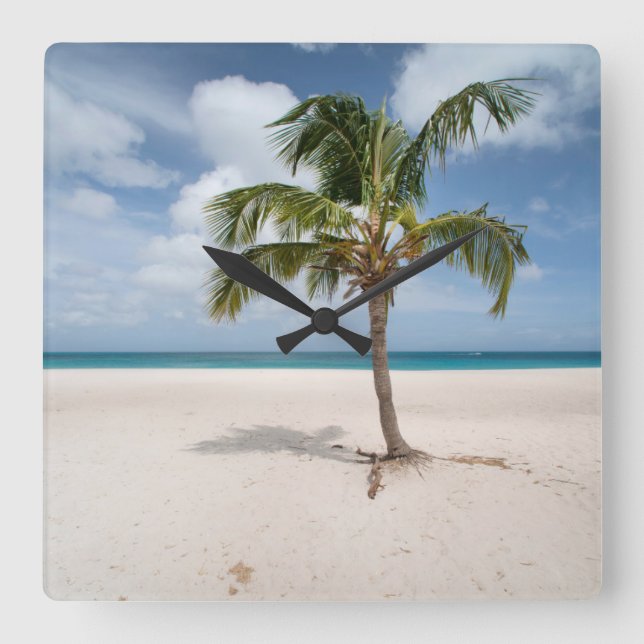 Horloge Carrée Beaches tropicales | Eagle Beach, Aruba (Recto)