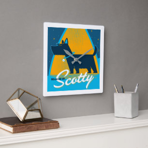 Horloge Carrée Beam Me Up Scotty