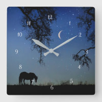 Beau cheval et lune