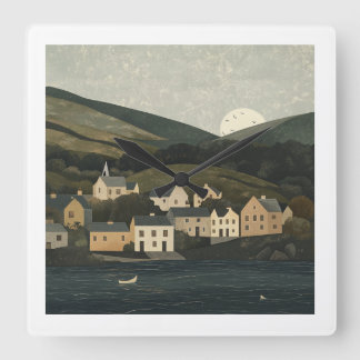Horloge Carrée Beautiful Irish Countryside Clock