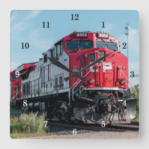 Horloge Carrée Beautiful Train Wall Clock