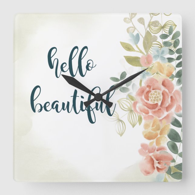 Horloge Carrée Bébé fille I (Recto)