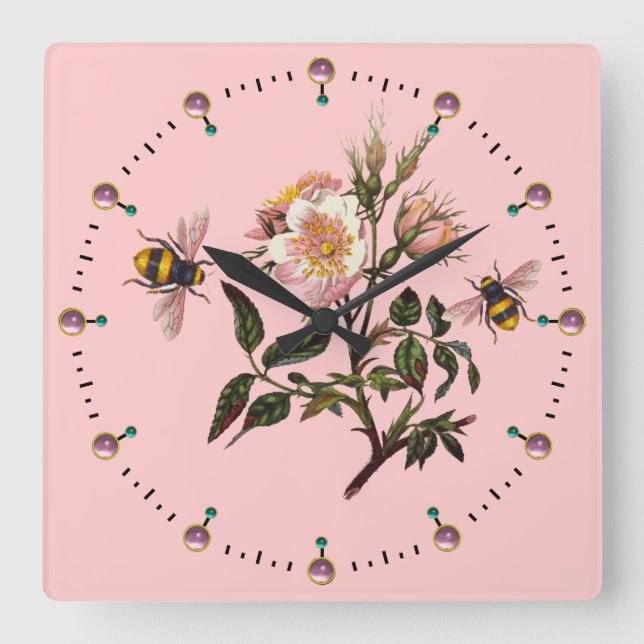 HORLOGE CARRÉE BEE BEE ET BEEKEEPER (Recto)