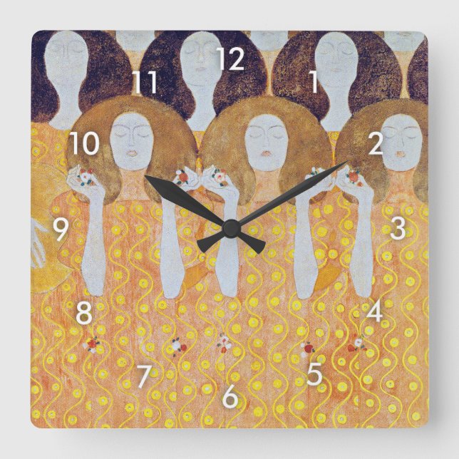 Horloge Carrée Beethoven Frieze (détail), Gustav Klimt (Recto)