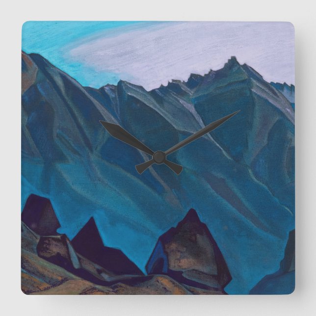 Horloge Carrée Bell Mountain, 1932 par Nicholas Roerich (Recto)