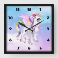 Belle licorne avec Rainbow Mane & Tail
