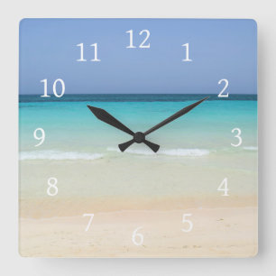 Horloge Carrée Belle plage Photo 197