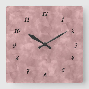 Horloge Carrée Belle teinte pourpre Haze Décoratif Abstrait