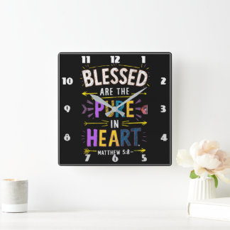 Horloge Carrée Bénédiction cardiaque pure