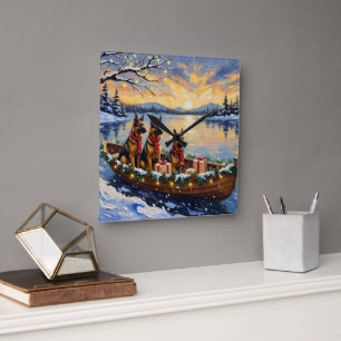 Horloge Carrée Berger belge Tervuren Bateau de Noël Vacances