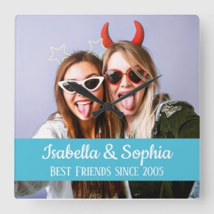 Horloge Carrée Best friends forever moderne BFF photo