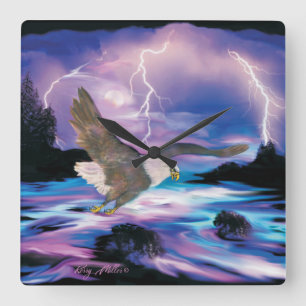 Horloge Carrée Bientôt Eagle Square Wall