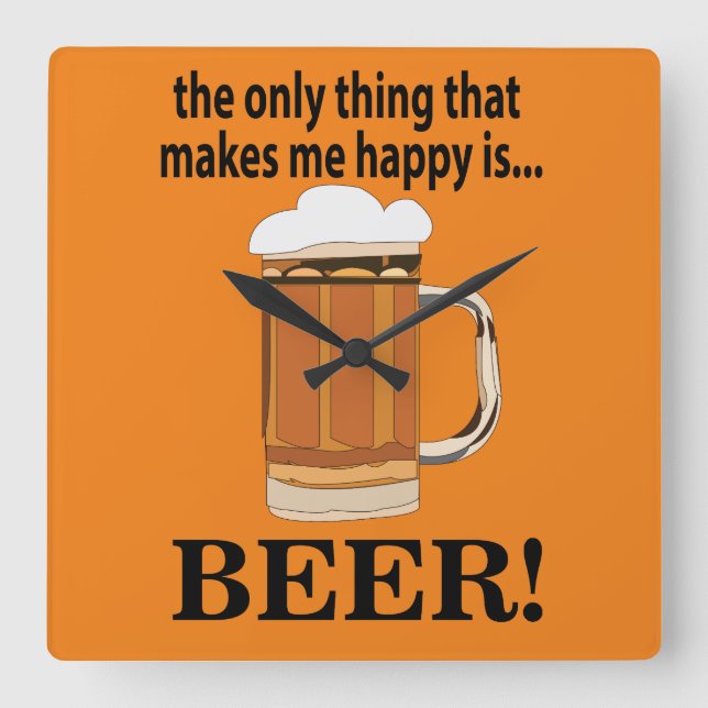 Horloge Carrée Bière de fête de bière (Recto)