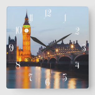 Horloge Carrée Big Ben and Westminster Bridge in the evening