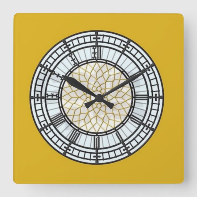 Horloge Carrée Big Ben Style Wall Clock (Recto)