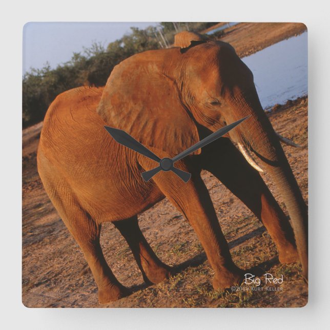 Horloge Carrée Big Red (Recto)