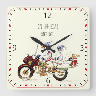 Horloge Carrée Biker