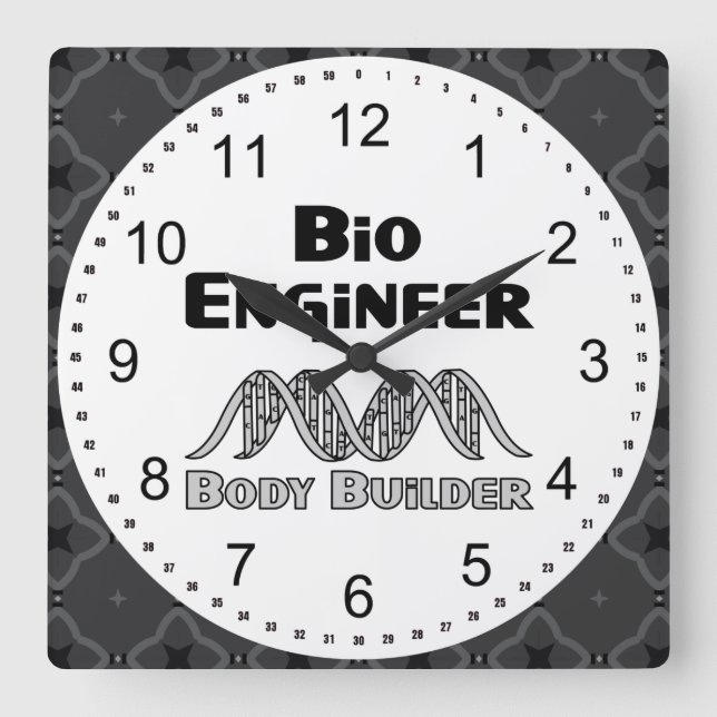 Horloge Carrée Bio Engineer Body Builder (Recto)