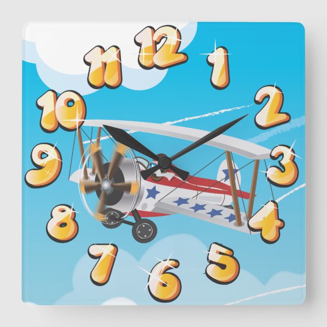 Horloge Carrée biplane (Recto)